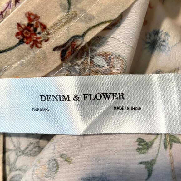 Denim & Flower Ricky Singh 100% Cotton Floral Long-Sleeve Button-Up SZ XL - Picture 3 of 6